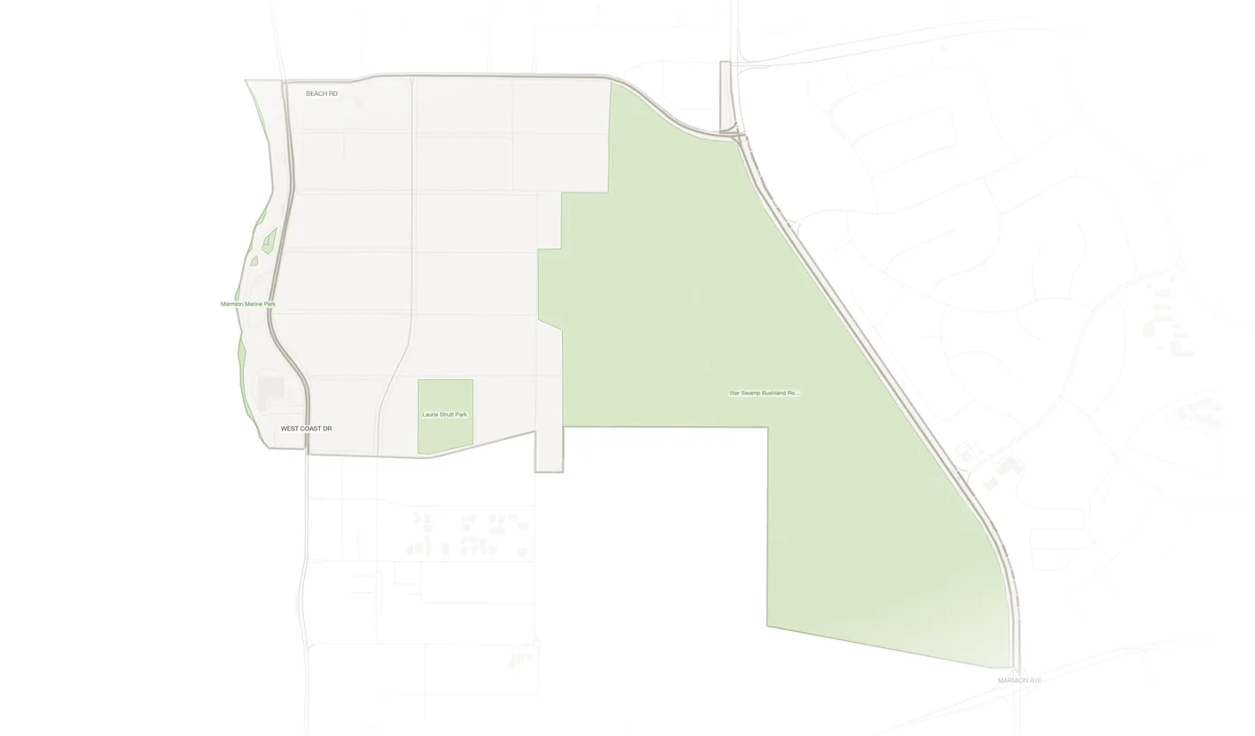 Watermans Bay urban fabric map