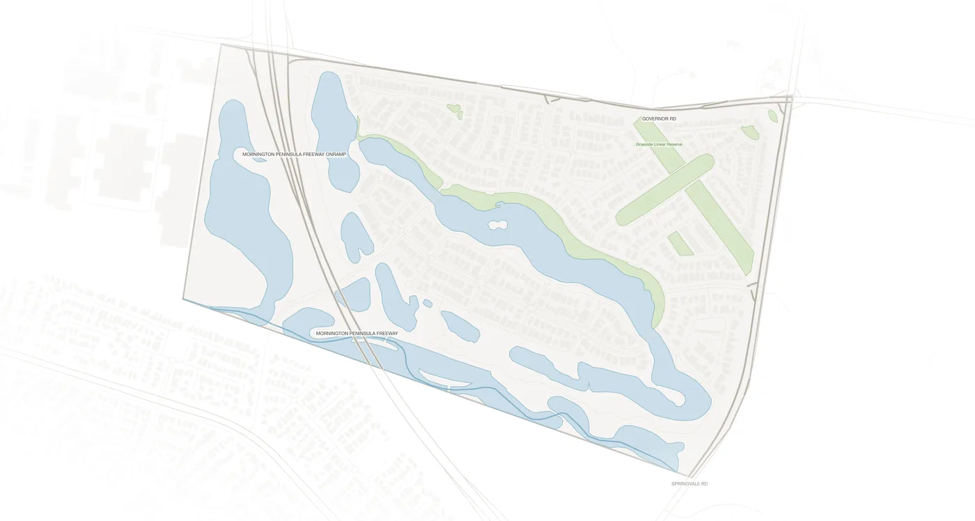 Waterways urban fabric map