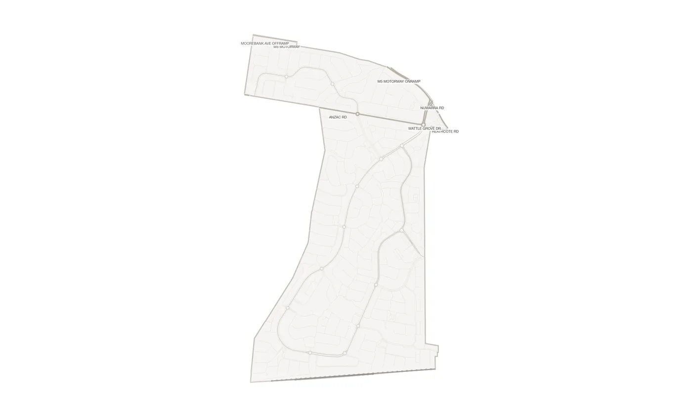 Wattle Grove urban fabric map