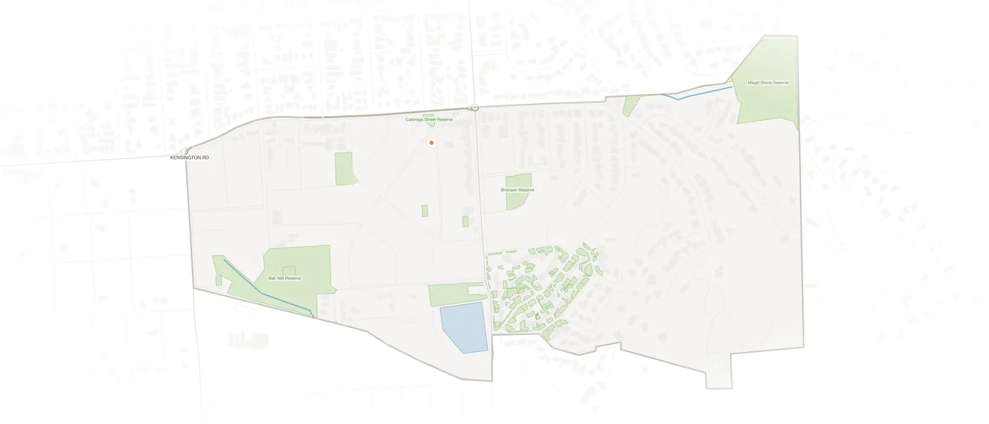 Wattle Park urban fabric map