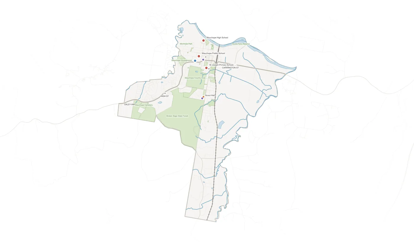 Wauchope urban fabric map