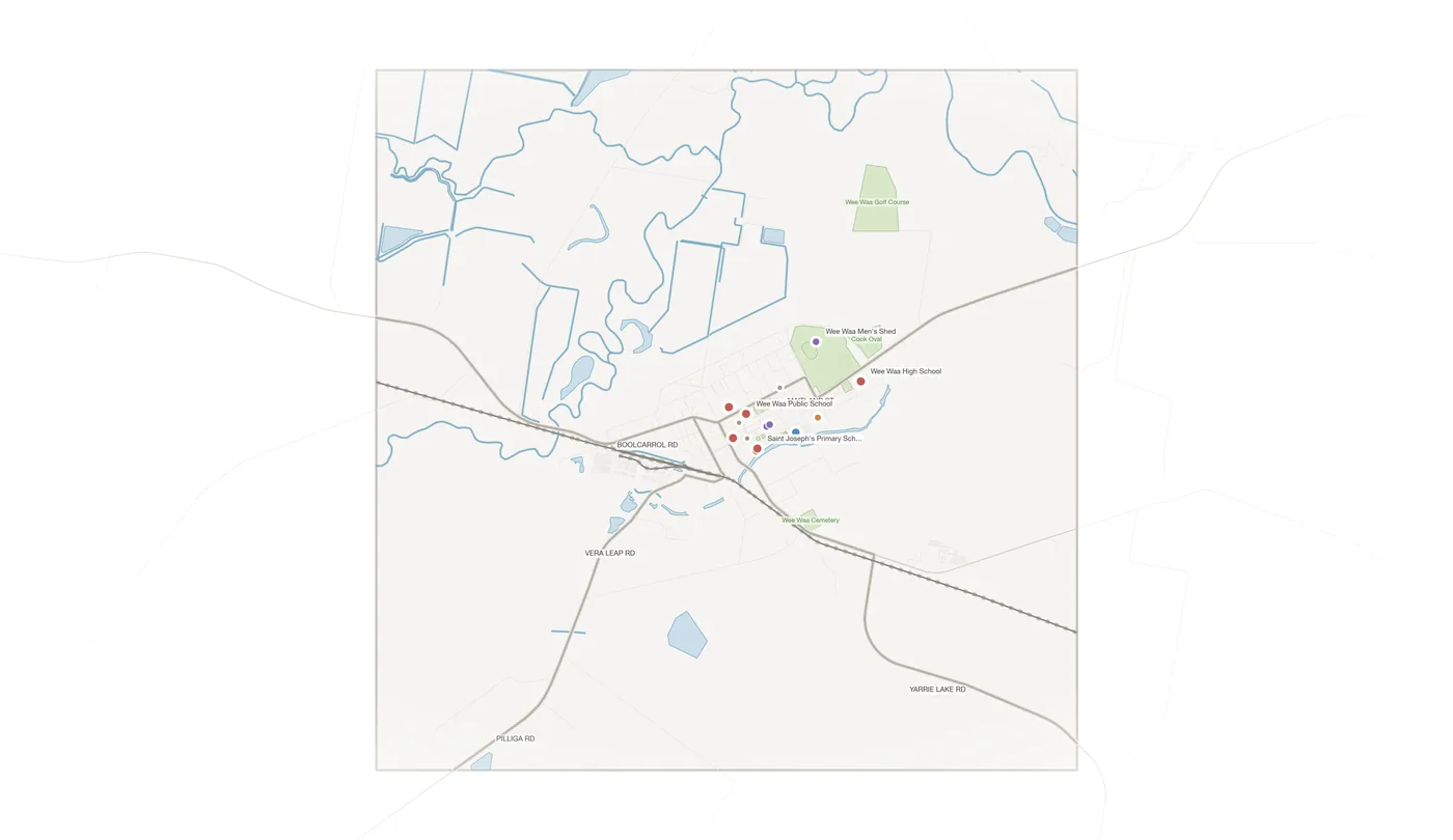 Wee Waa urban fabric map