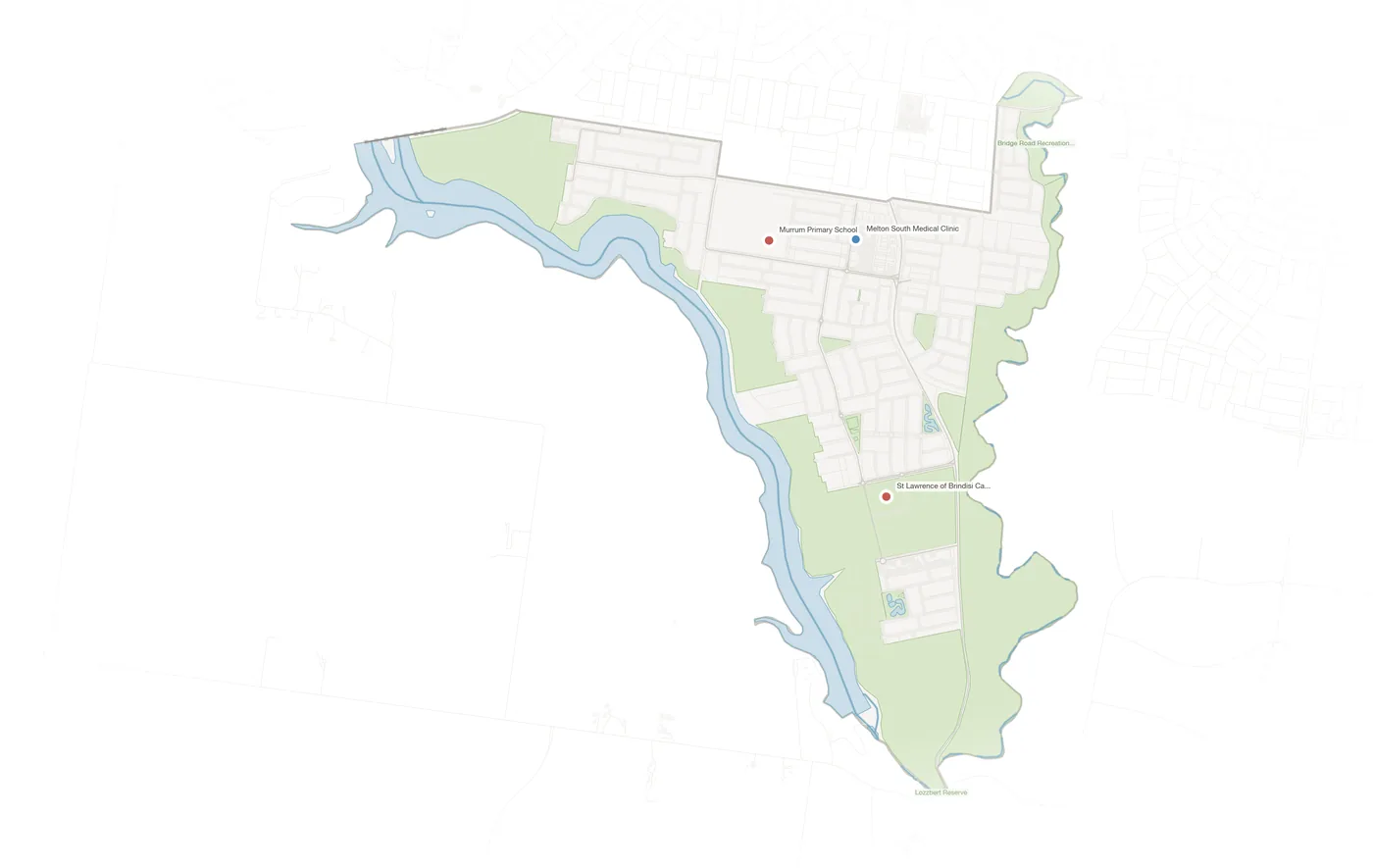 Weir Views urban fabric map
