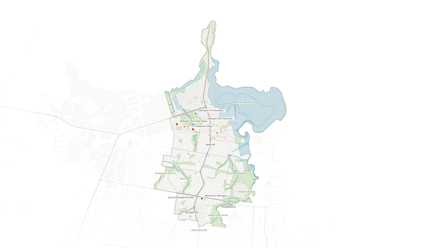 Wellington Point urban fabric map
