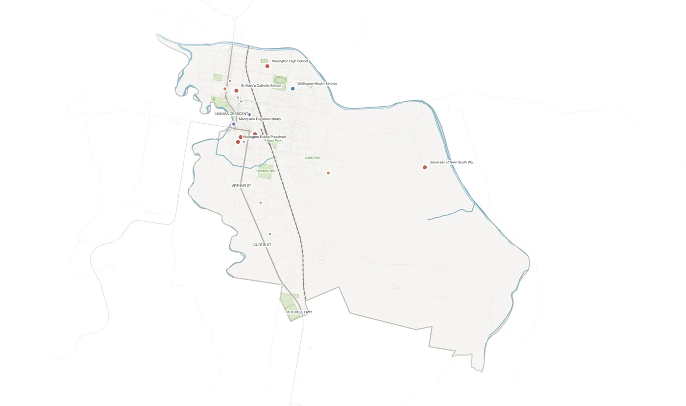 Wellington urban fabric map