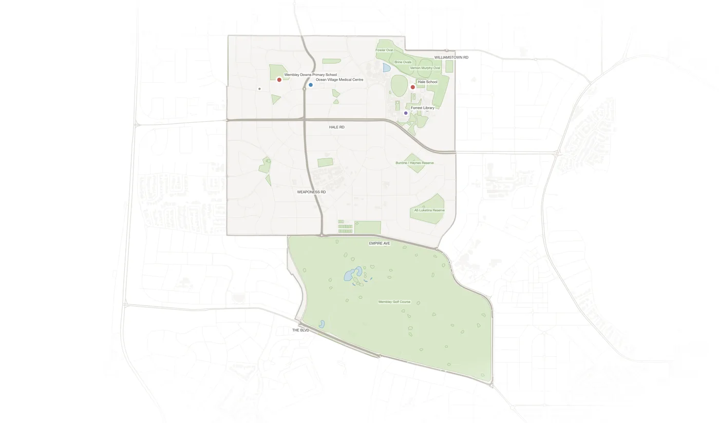 Wembley Downs urban fabric map
