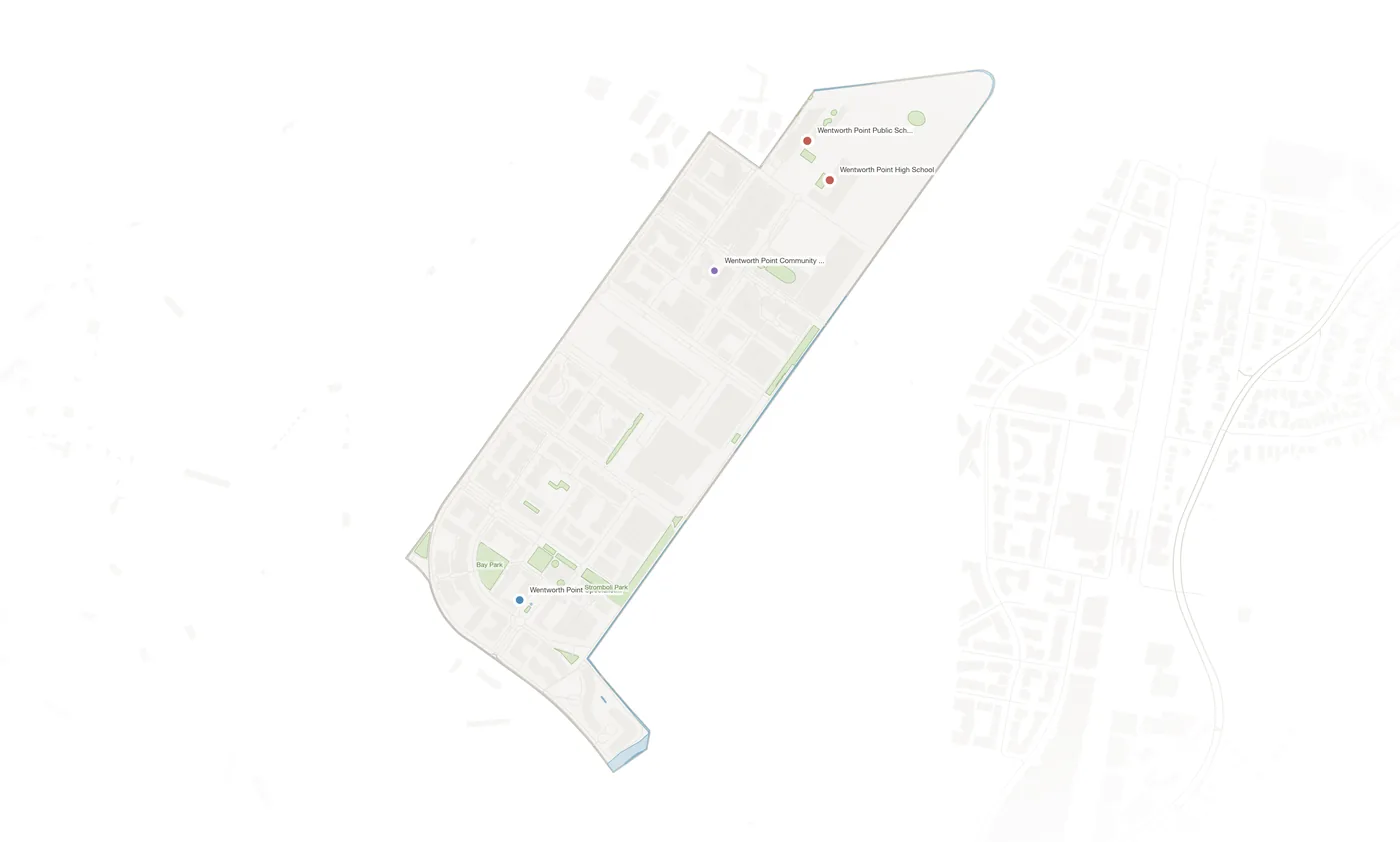 Wentworth Point urban fabric map
