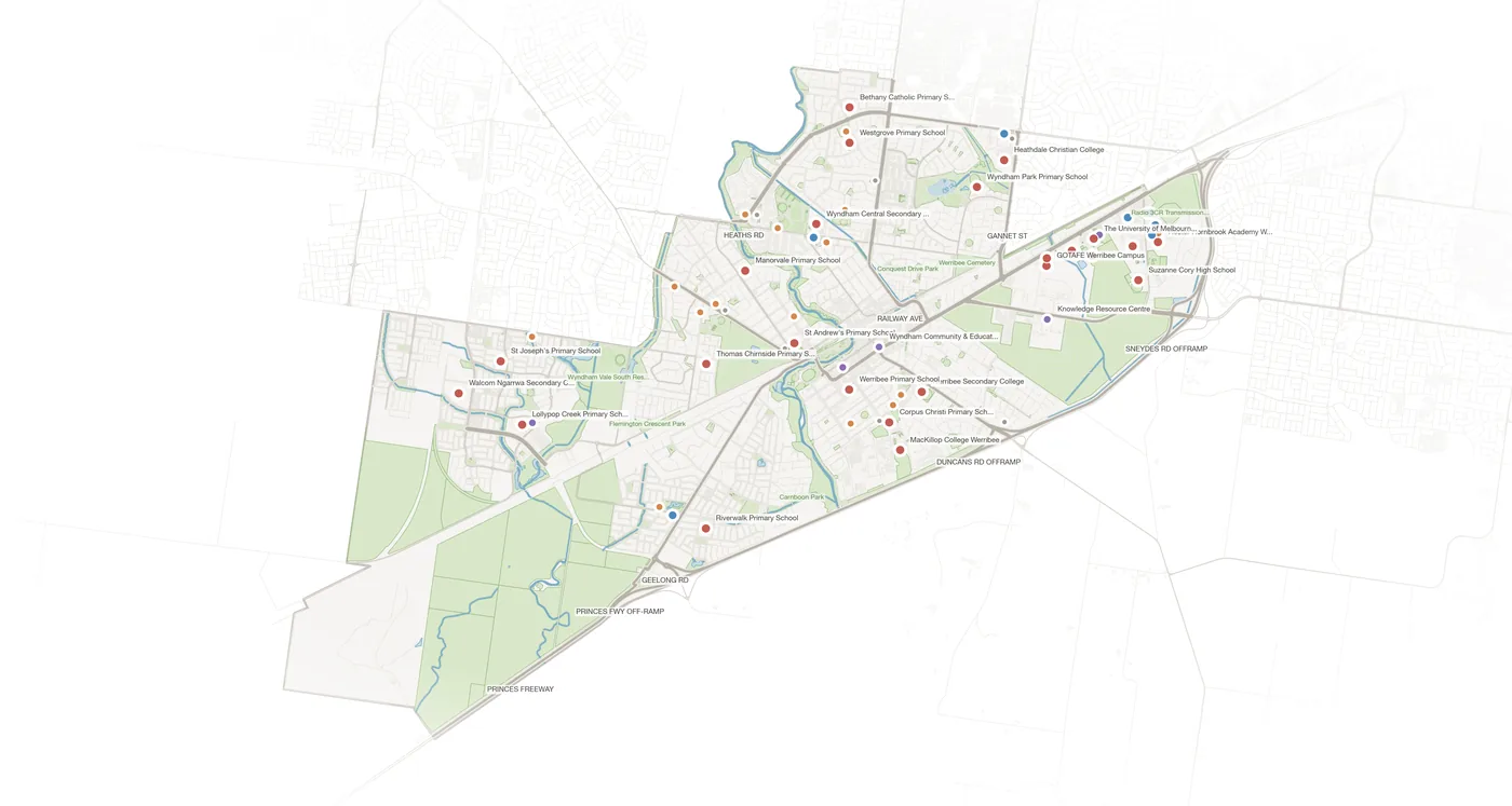 Werribee urban fabric map