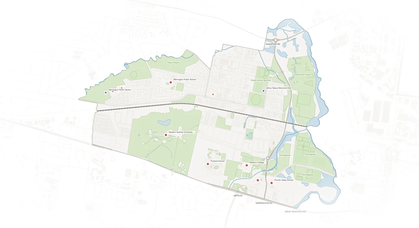Werrington urban fabric map