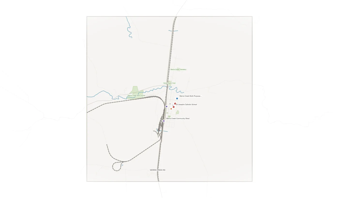Werris Creek urban fabric map