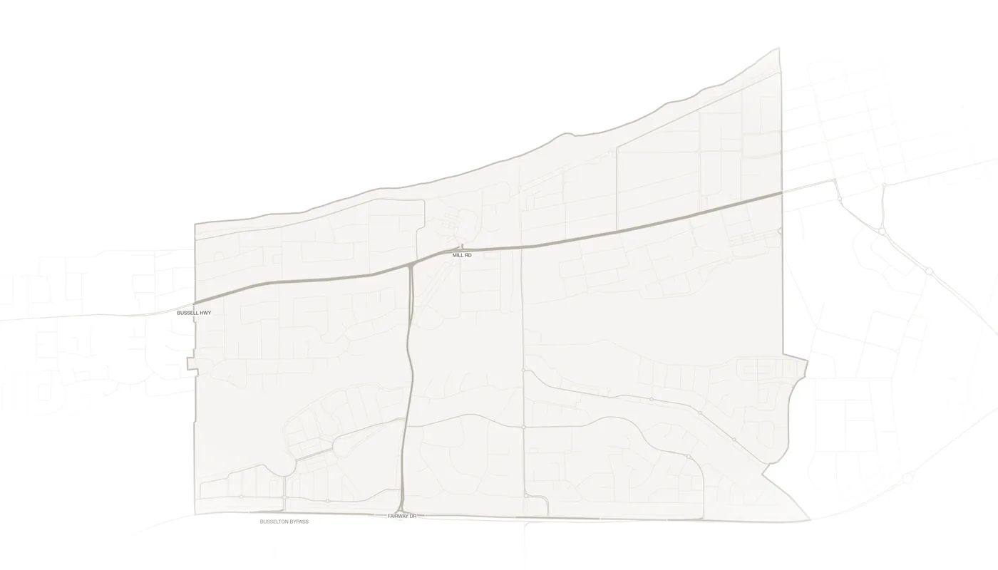 West Busselton urban fabric map