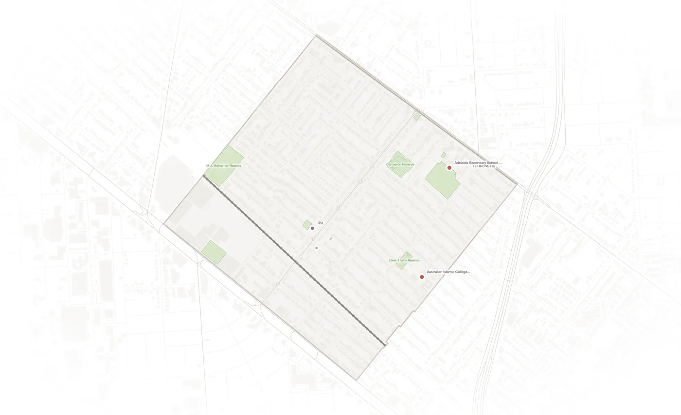 West Croydon urban fabric map