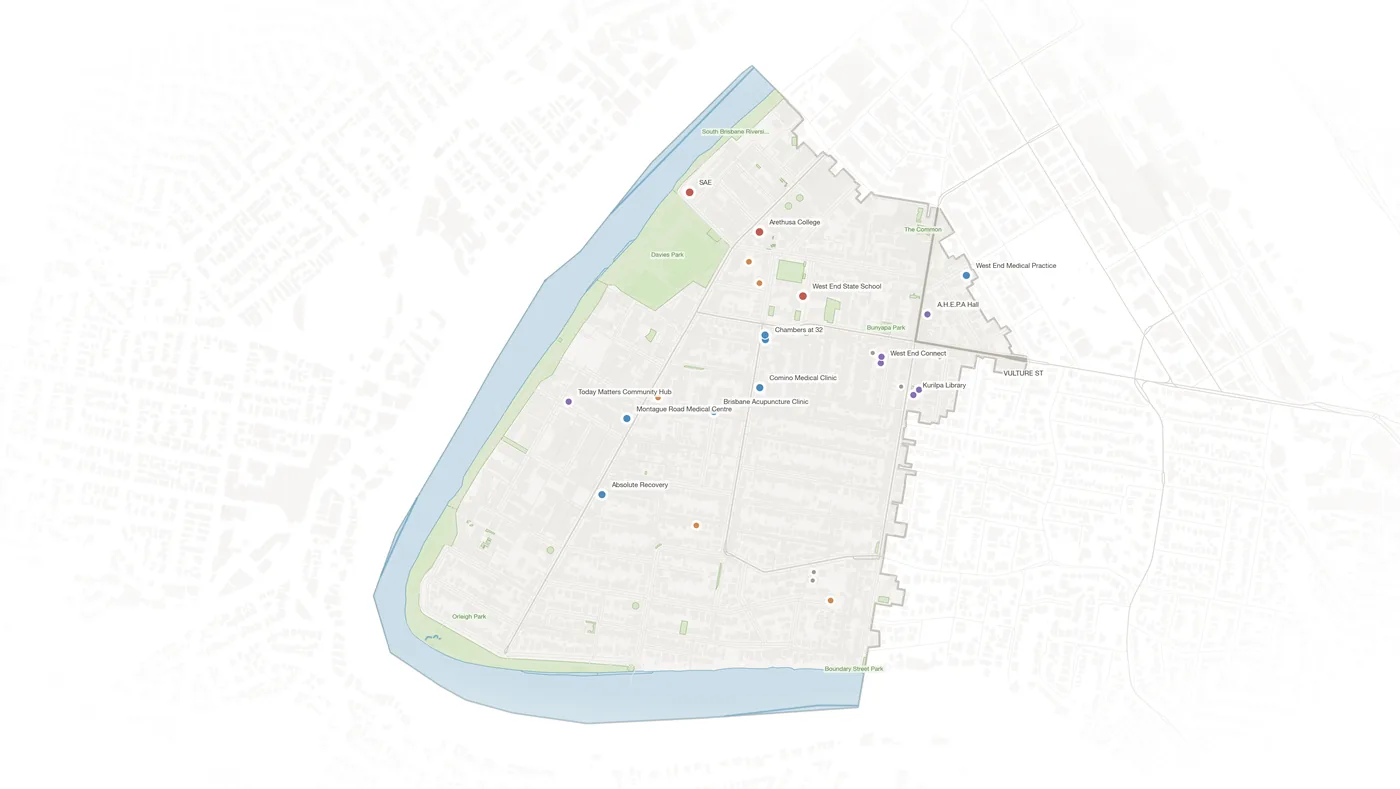 West End urban fabric map
