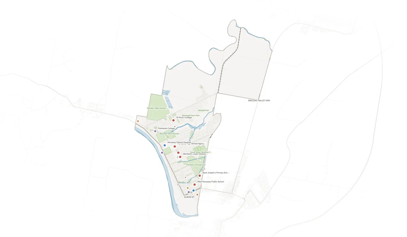 West Kempsey urban fabric map