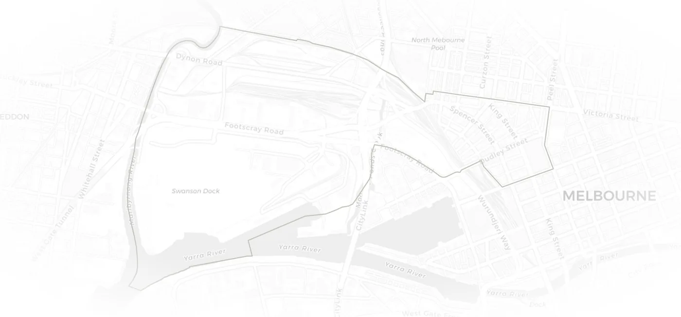 West Melbourne urban fabric map
