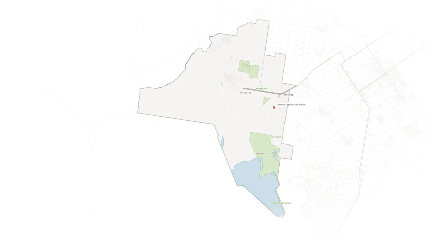 West Rockhampton urban fabric map