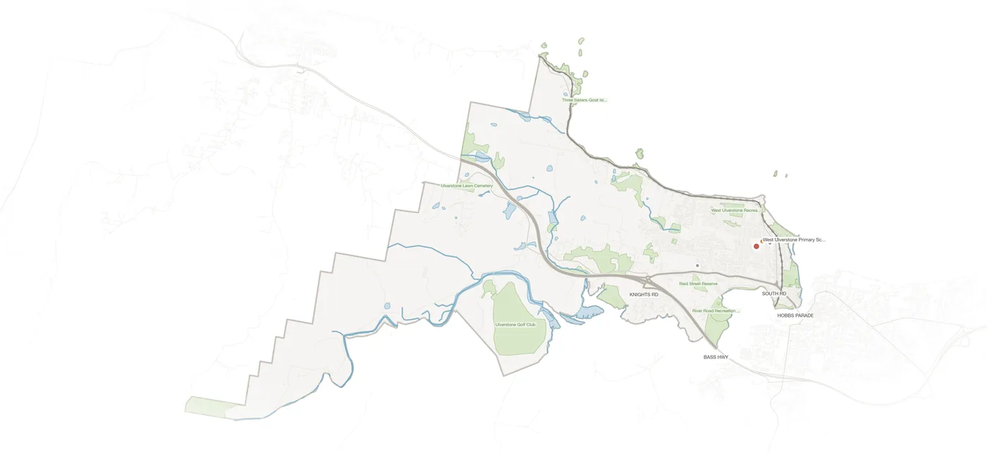 West Ulverstone urban fabric map