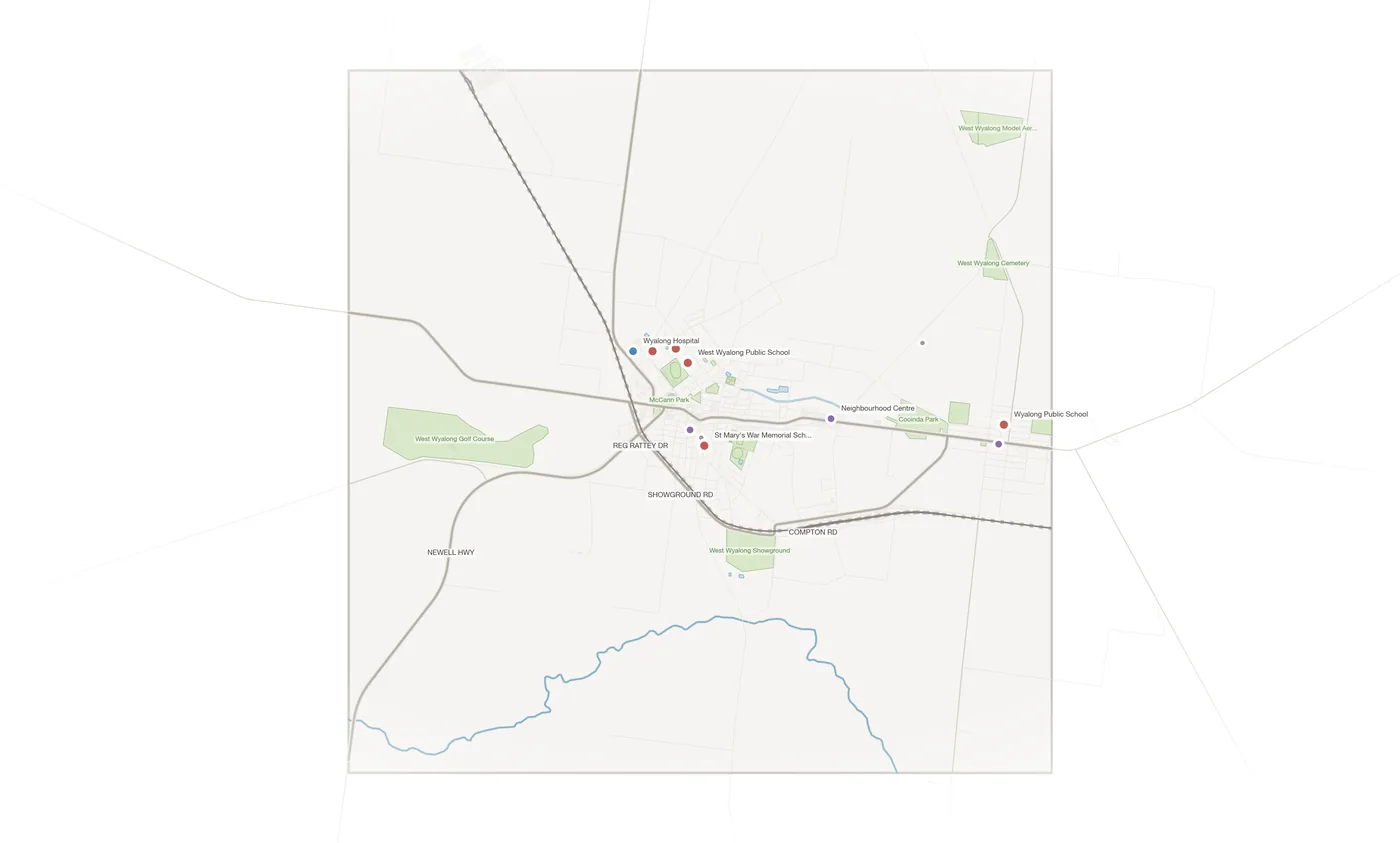West Wyalong urban fabric map