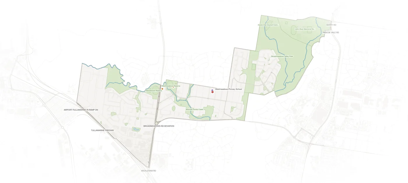 Westmeadows urban fabric map