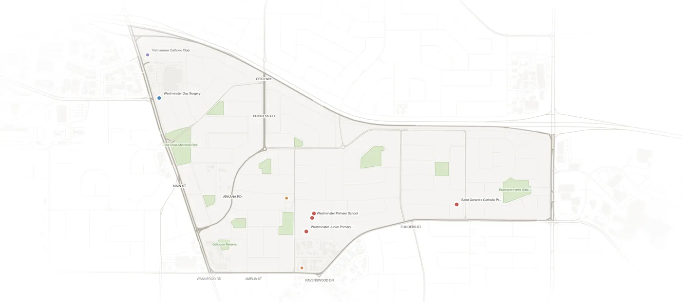 Westminster urban fabric map