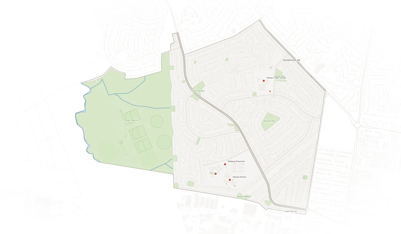 Whalan urban fabric map