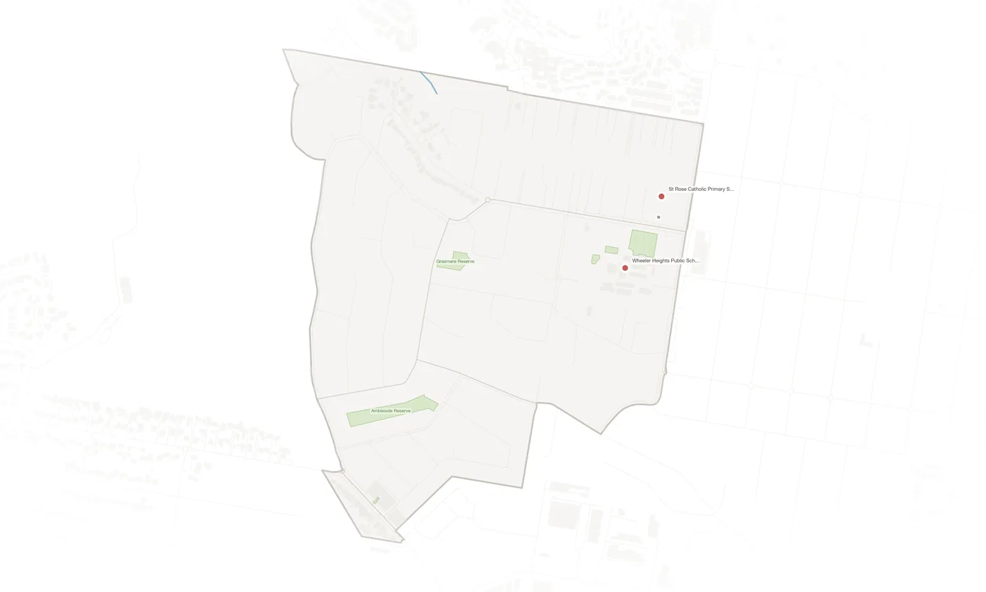 Wheeler Heights urban fabric map