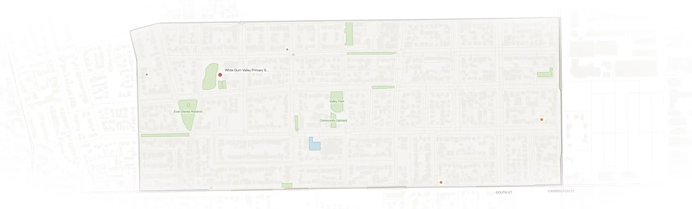 White Gum Valley urban fabric map