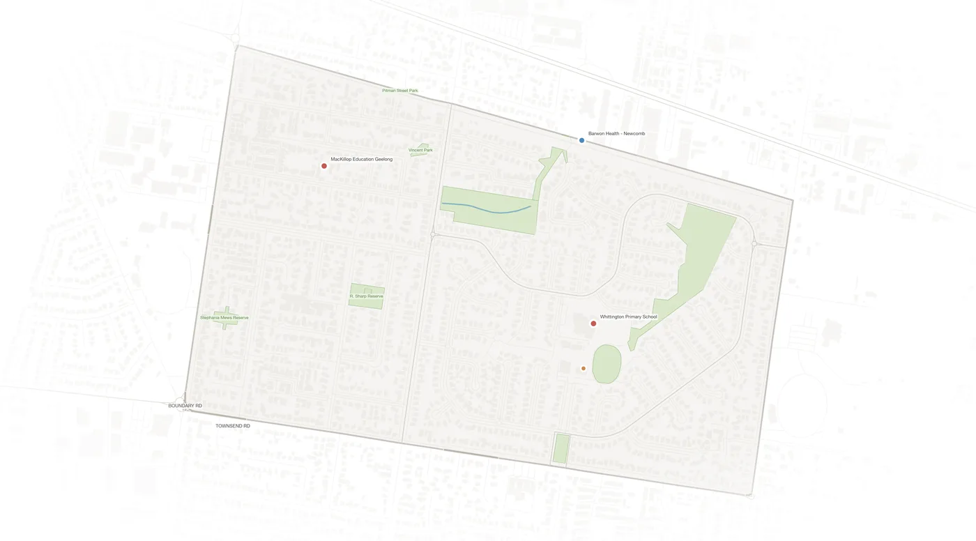 Whittington urban fabric map