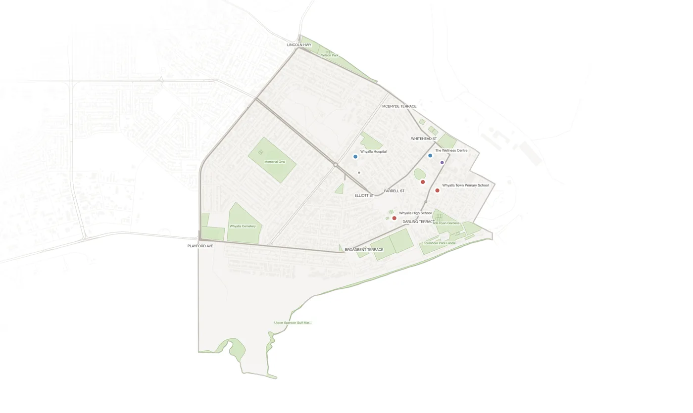 Whyalla urban fabric map