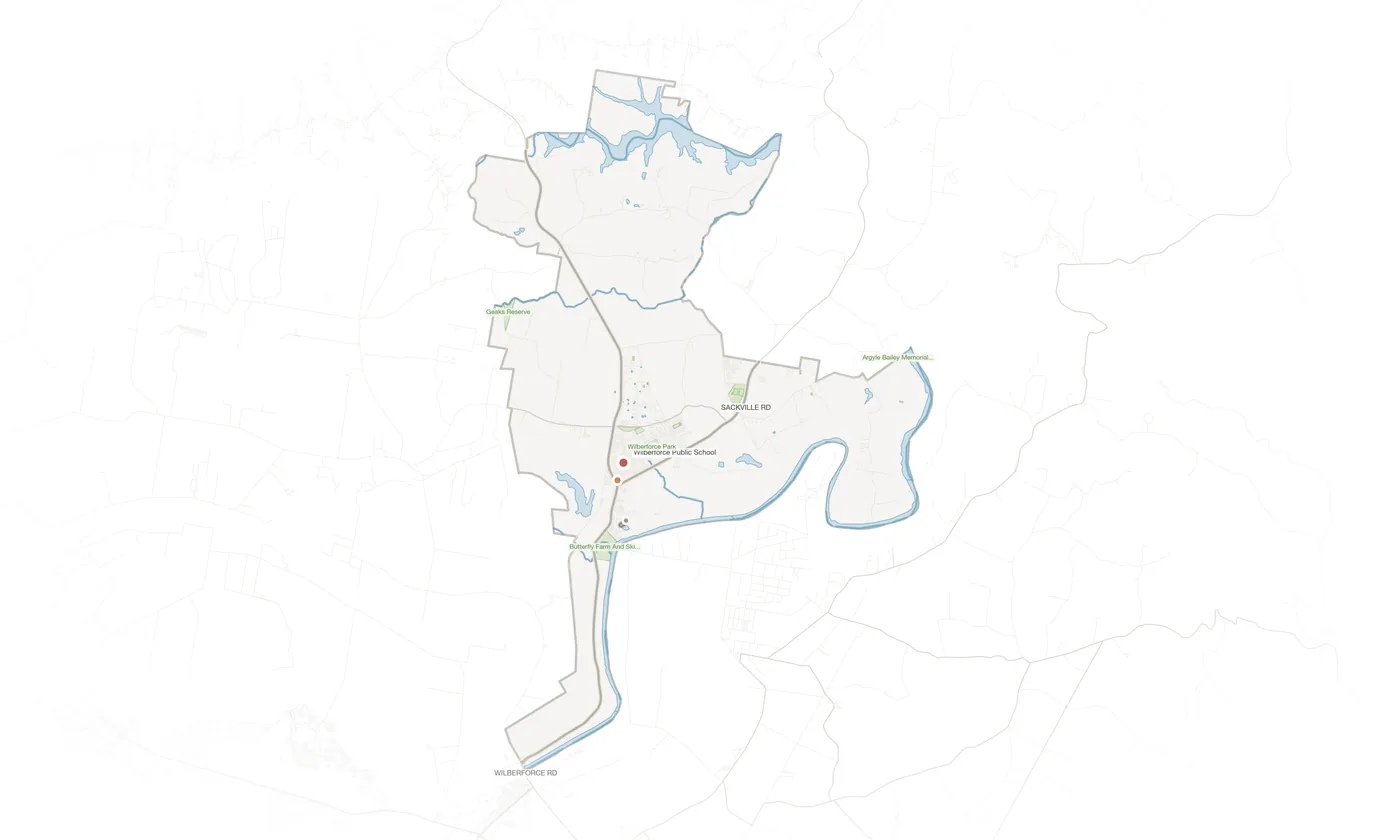 Wilberforce urban fabric map