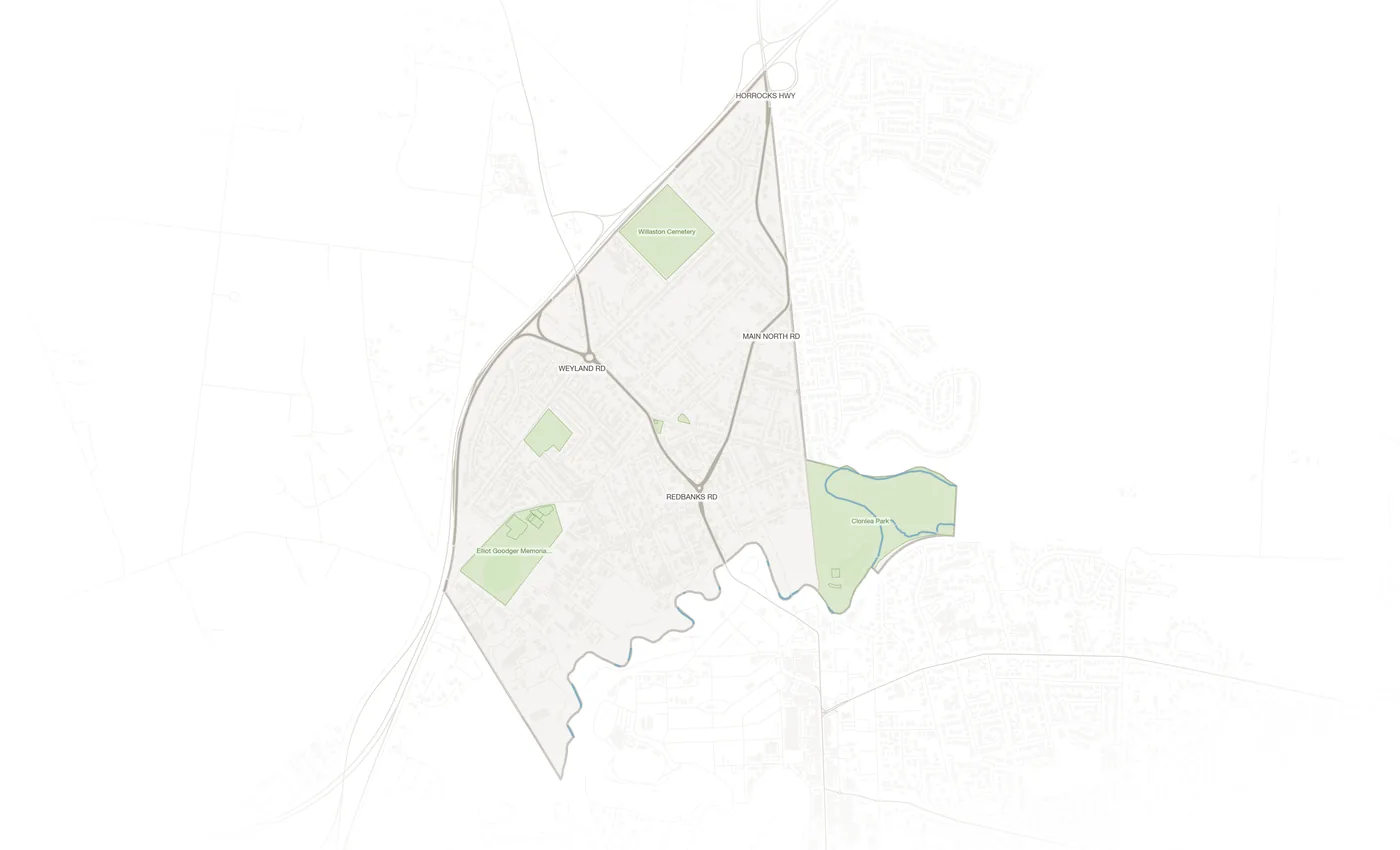 Willaston urban fabric map