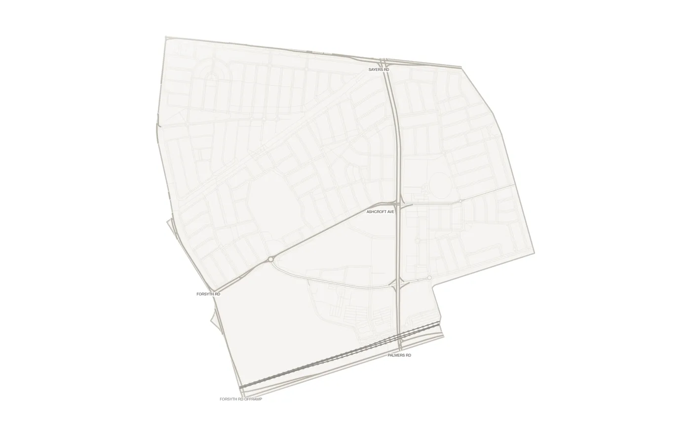 Williams Landing urban fabric map
