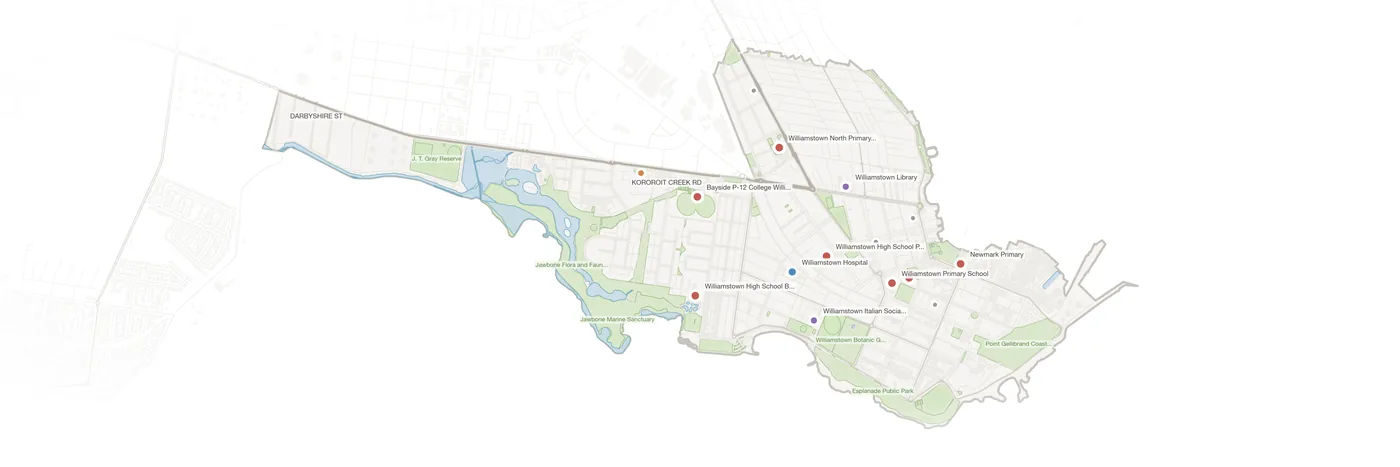 Williamstown urban fabric map