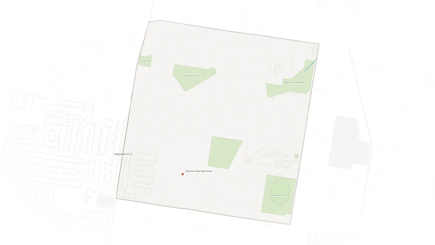 Wilsonton Heights urban fabric map