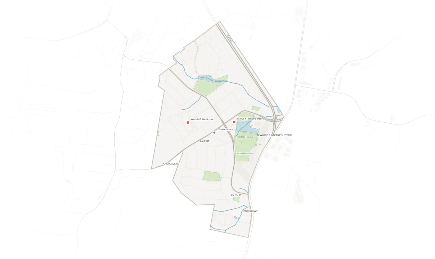 Windale urban fabric map