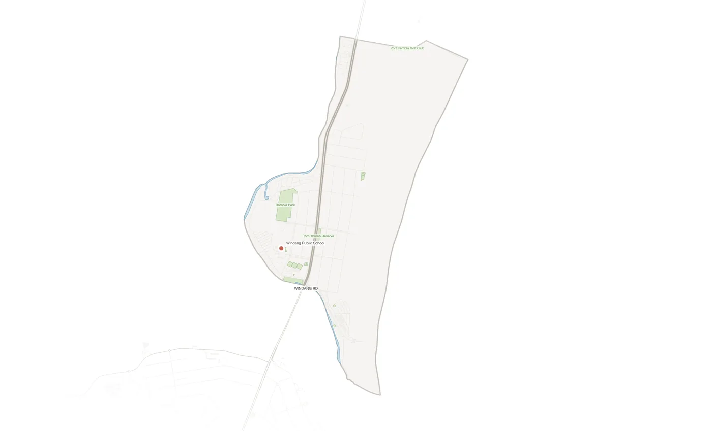 Windang urban fabric map