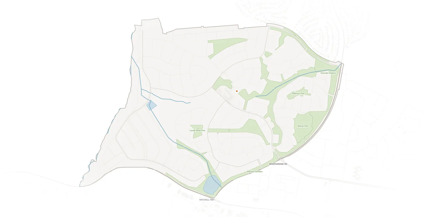 Windradyne urban fabric map