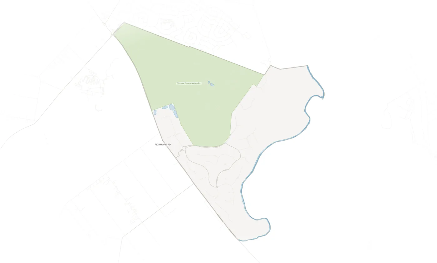 Windsor Downs urban fabric map
