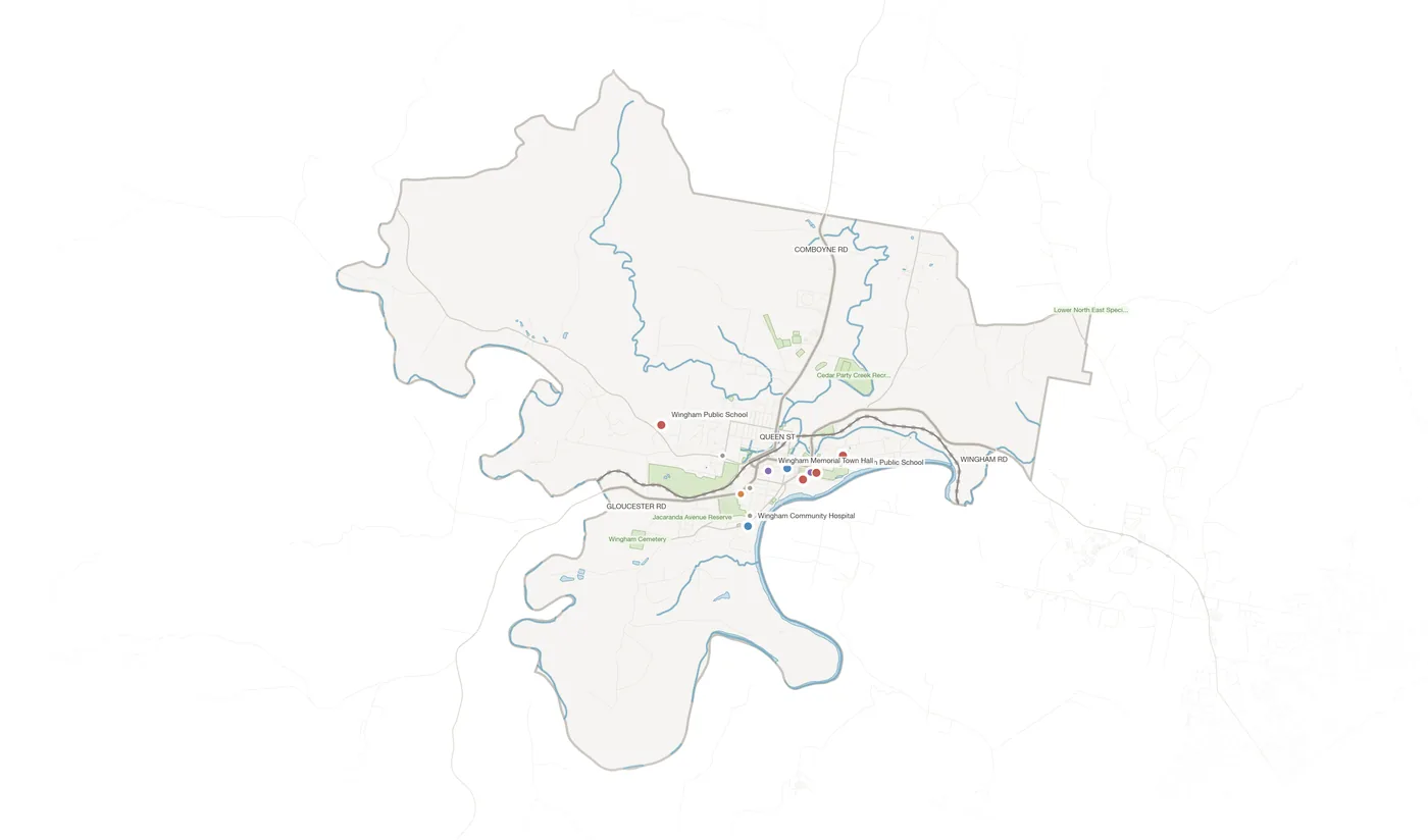 Wingham urban fabric map