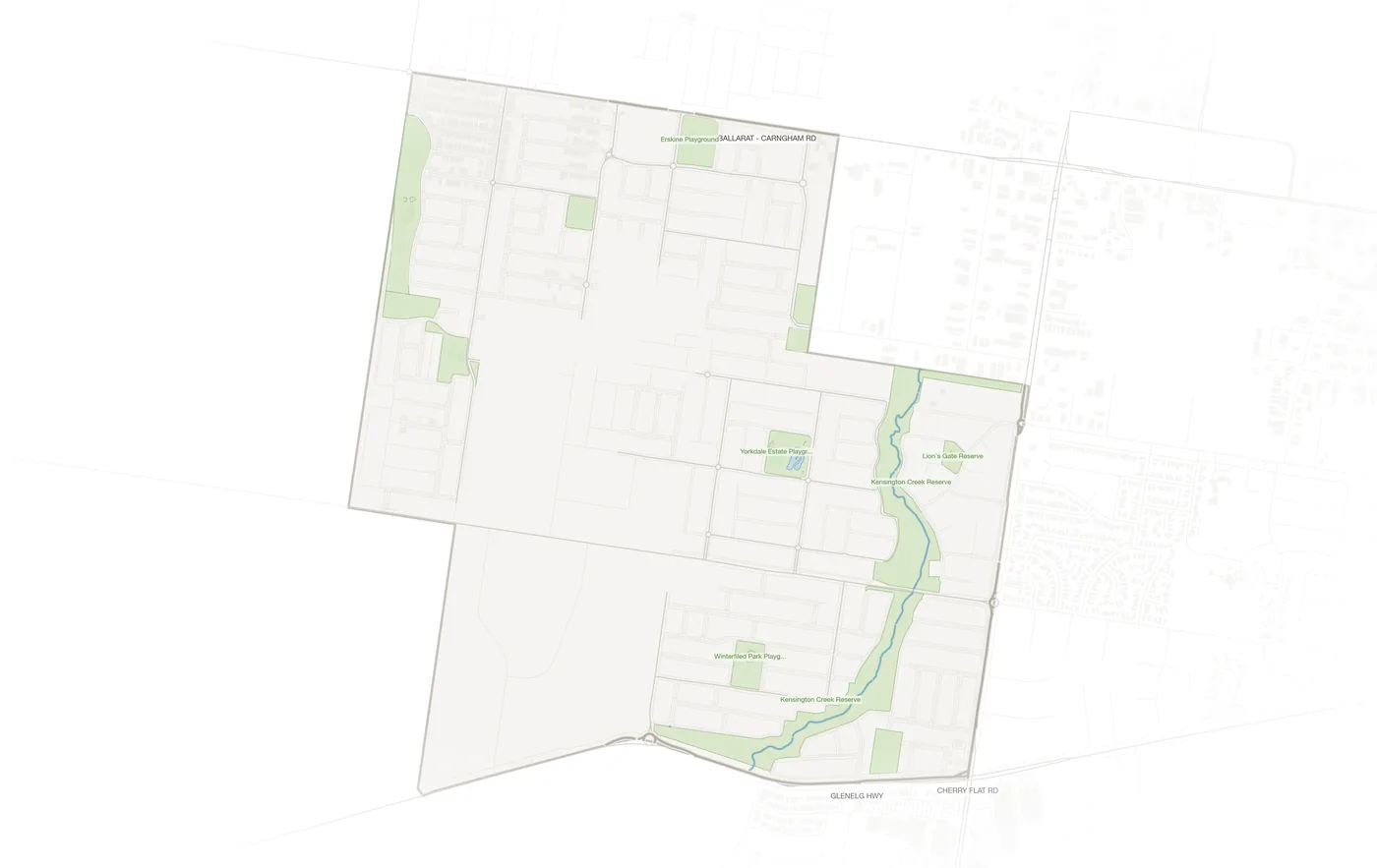 Winter Valley urban fabric map