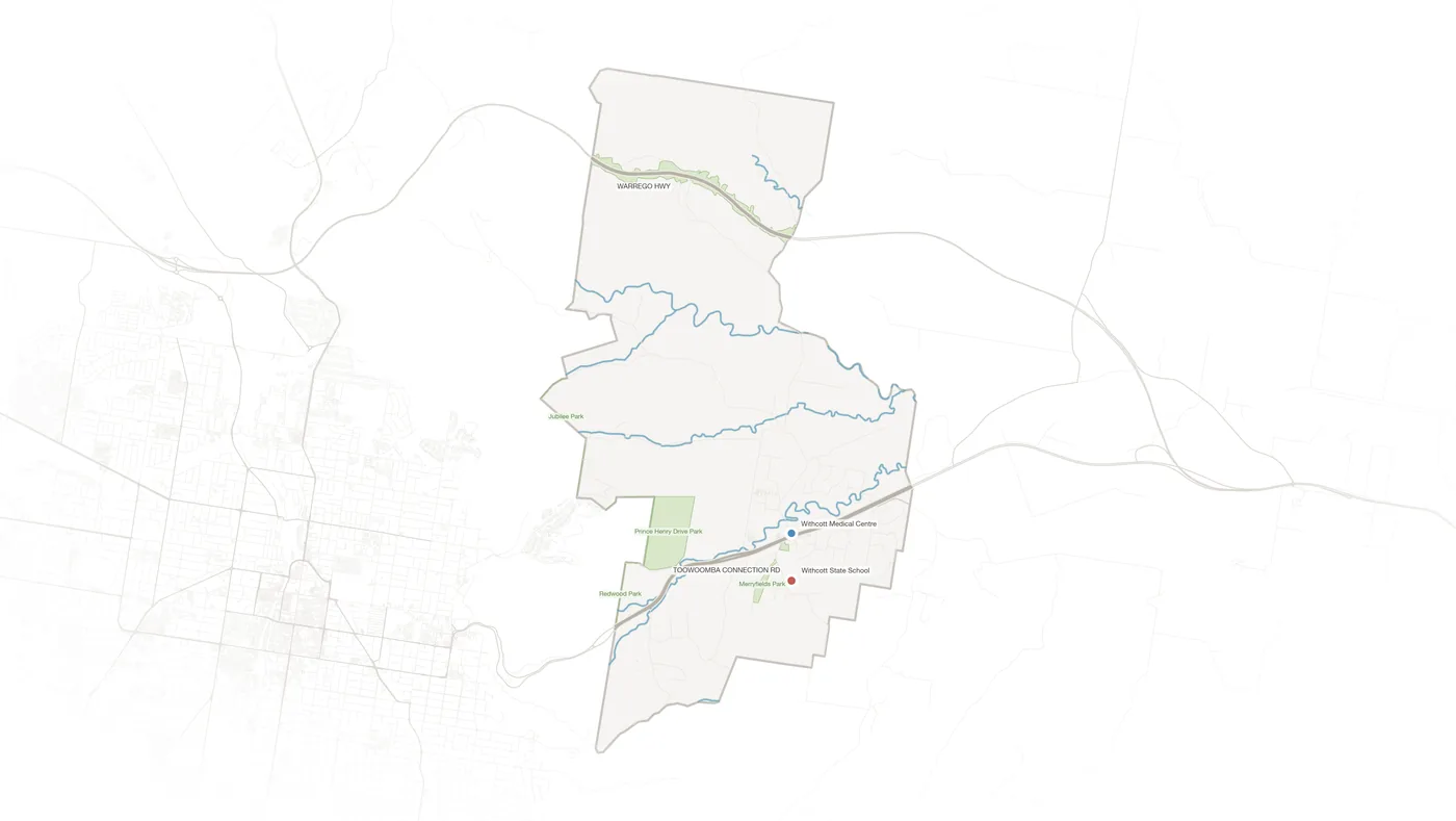 Withcott urban fabric map