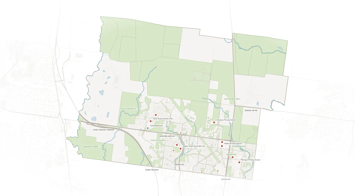 Wollert urban fabric map