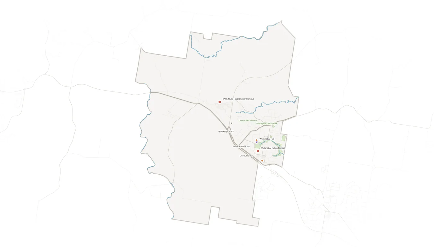 Wollongbar urban fabric map