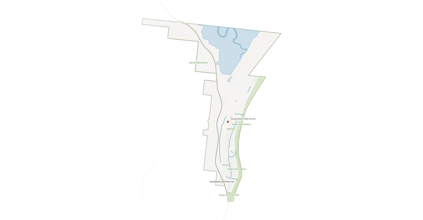 Wonga Beach urban fabric map