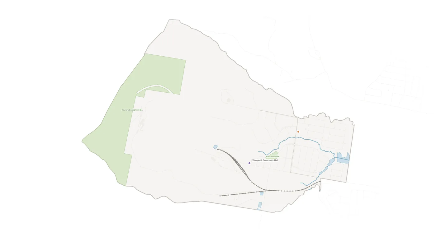 Wongawilli urban fabric map