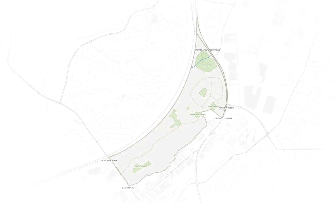 Woodbine urban fabric map