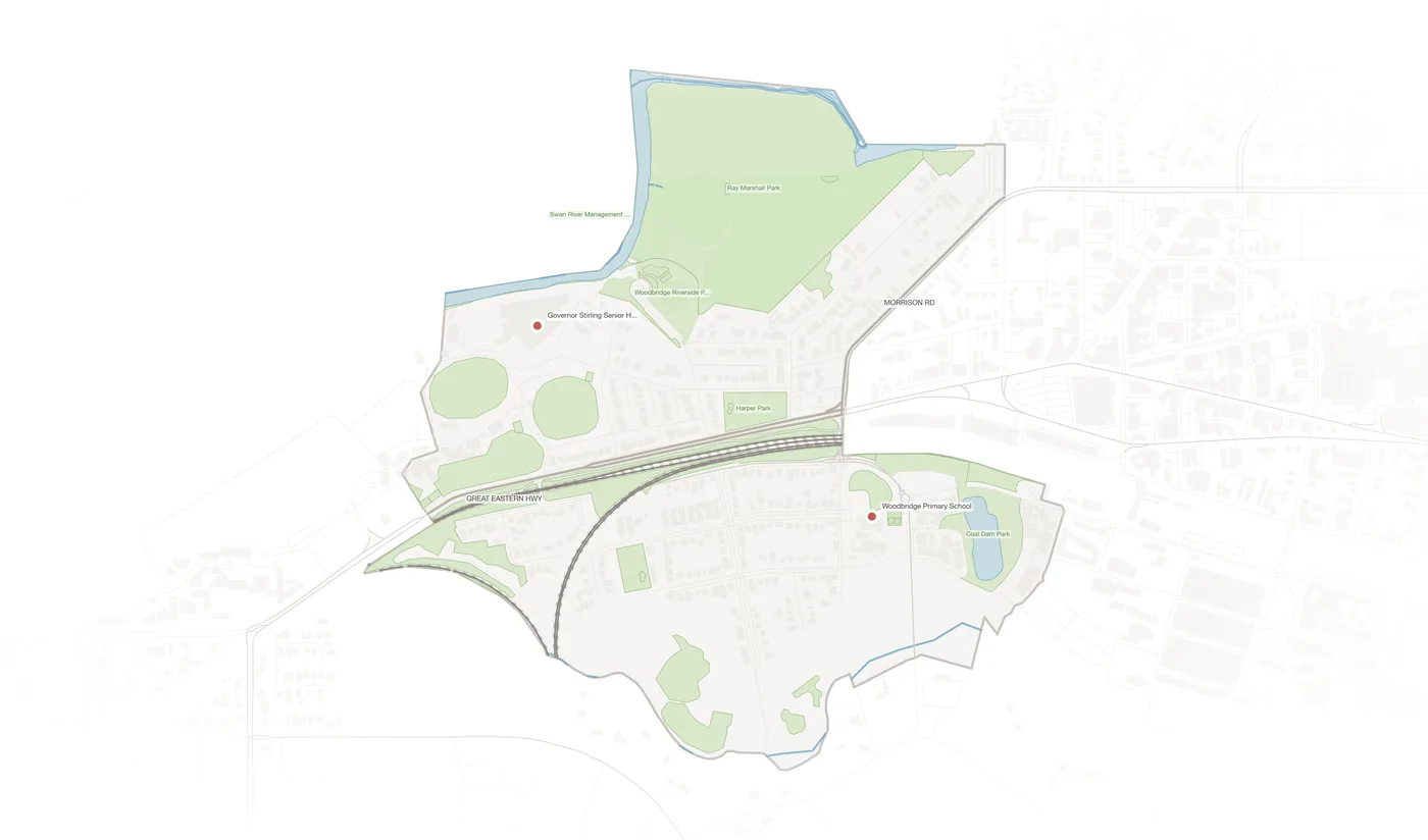 Woodbridge urban fabric map