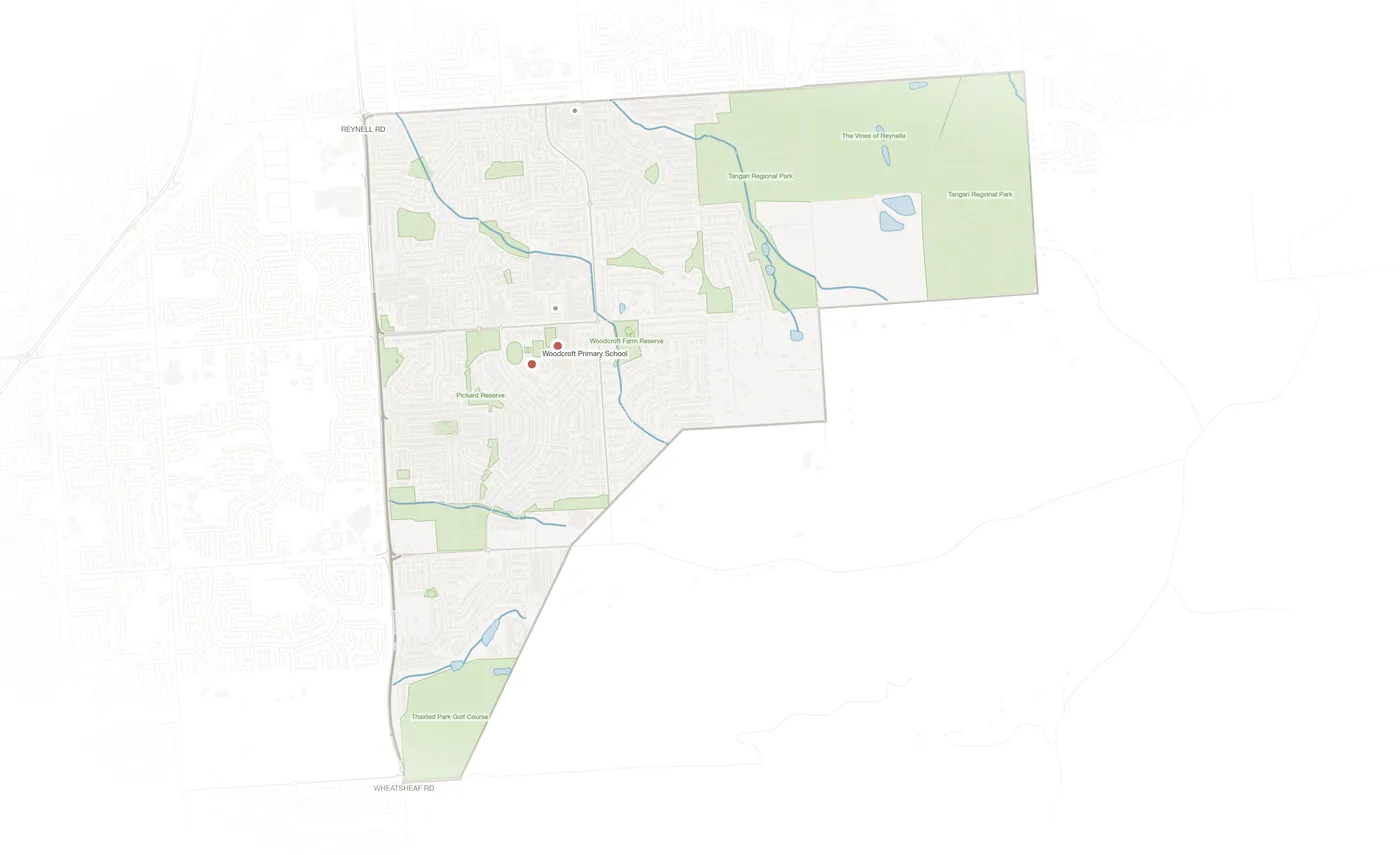Woodcroft urban fabric map