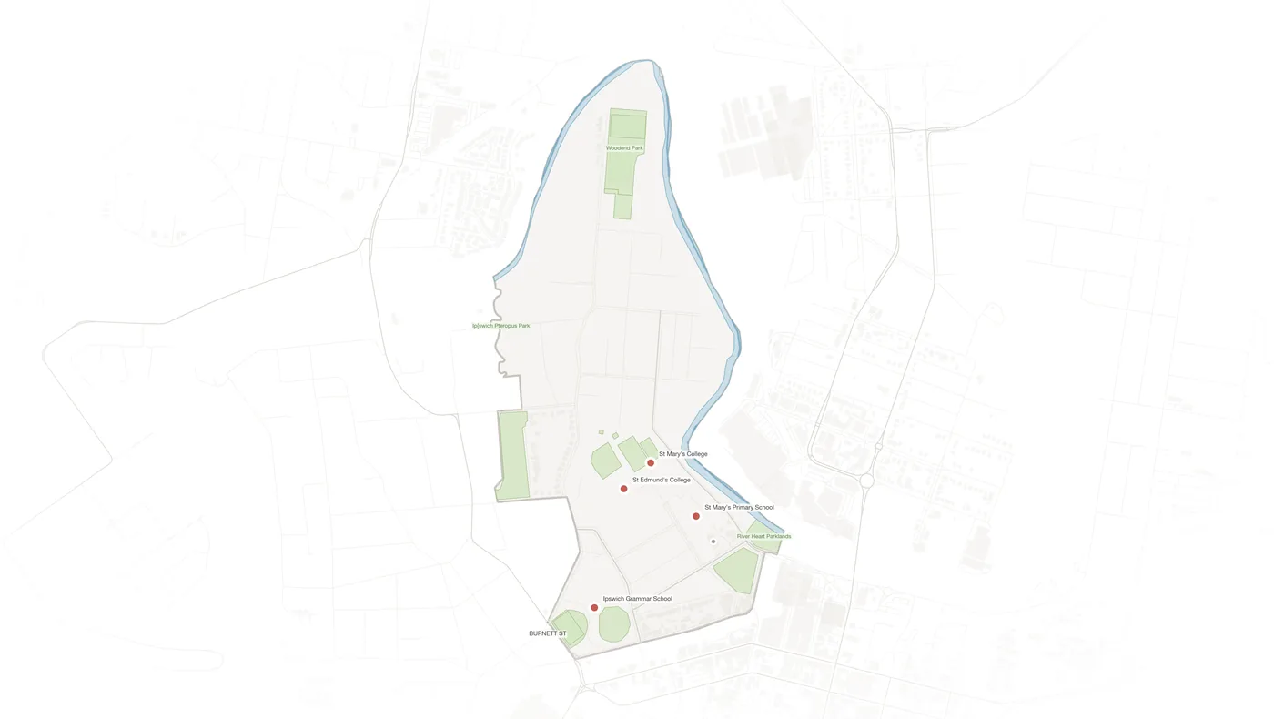 Woodend urban fabric map