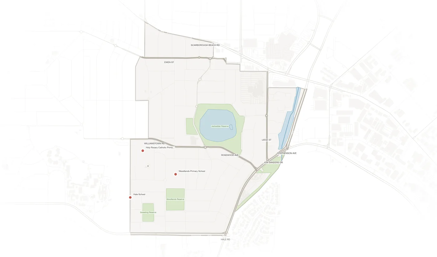 Woodlands urban fabric map